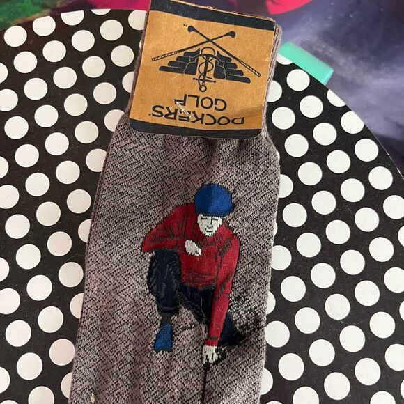 Deadstock Dockers Brand Golf Socks Golfer Design Shoe Size 8-12 New - Picture 2 of 4